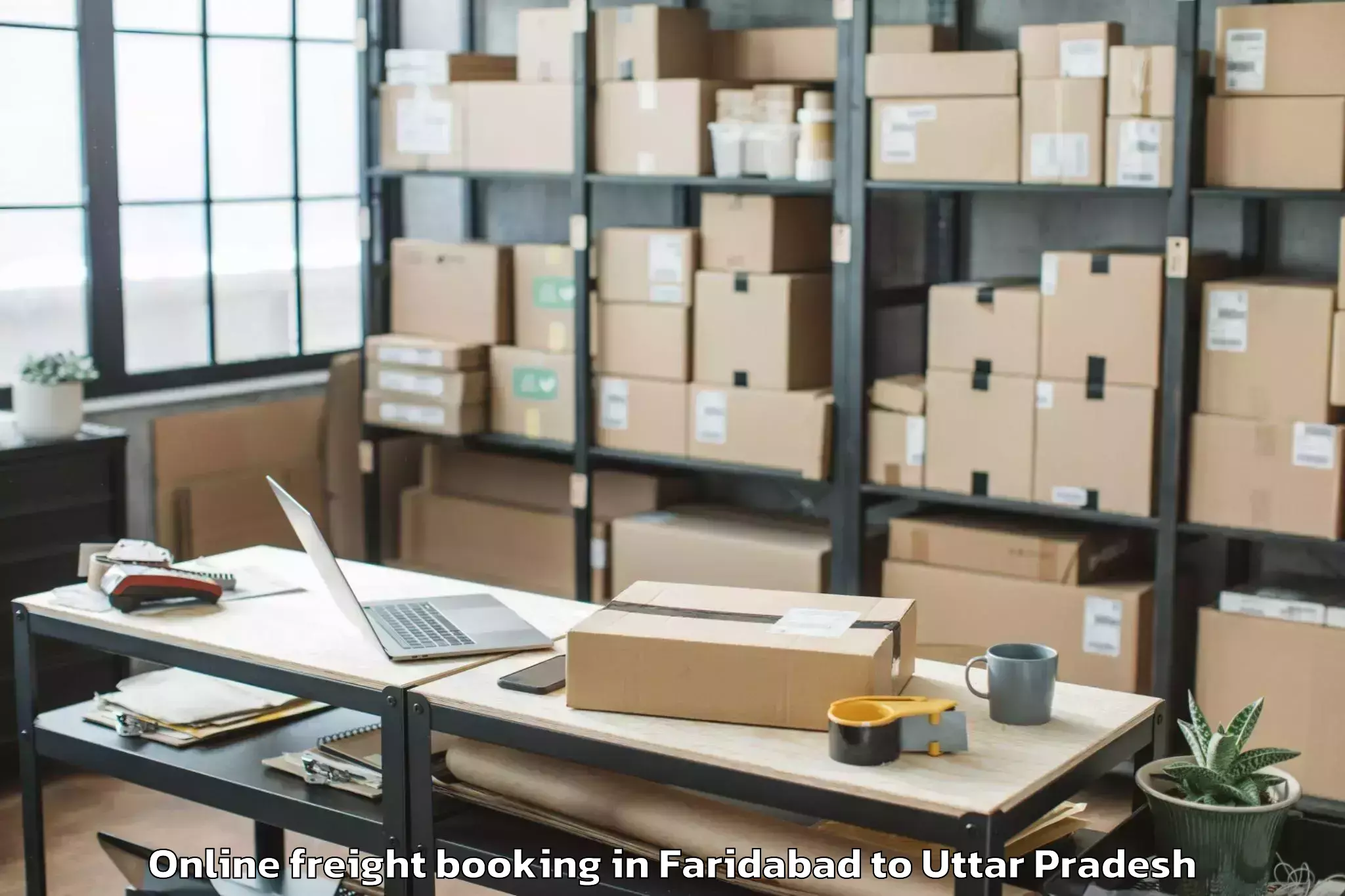 Expert Faridabad to Purwa Online Freight Booking